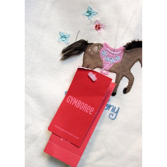 2006 Gymboree Park City Luxe White Sweet Pony Playful Shirt sz 6 8  NWT Cute - Picture 4 of 4